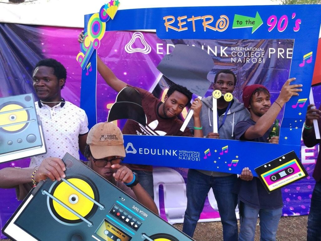 freshermens party at edulink college happy students